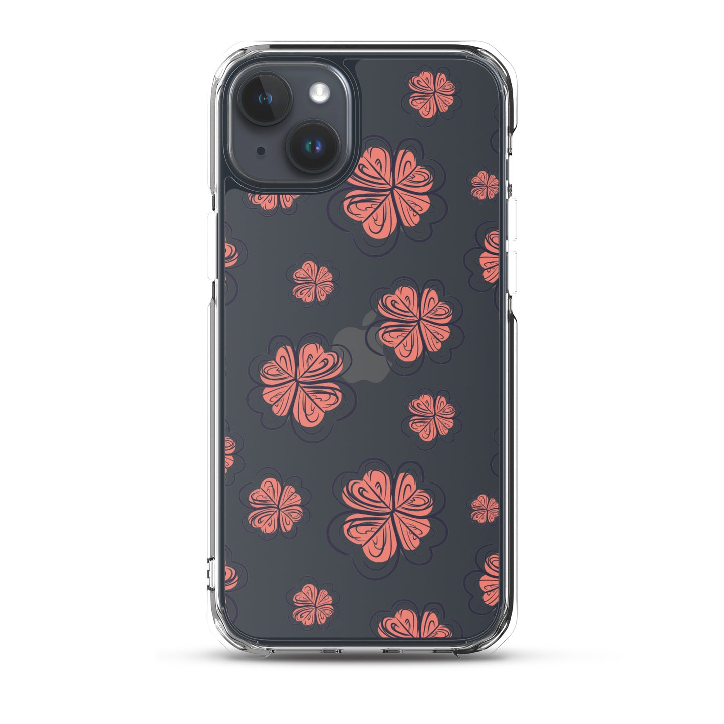 Aesthetic Vintage Flower Print Clear Case - iPhone 15-11 All Sizes