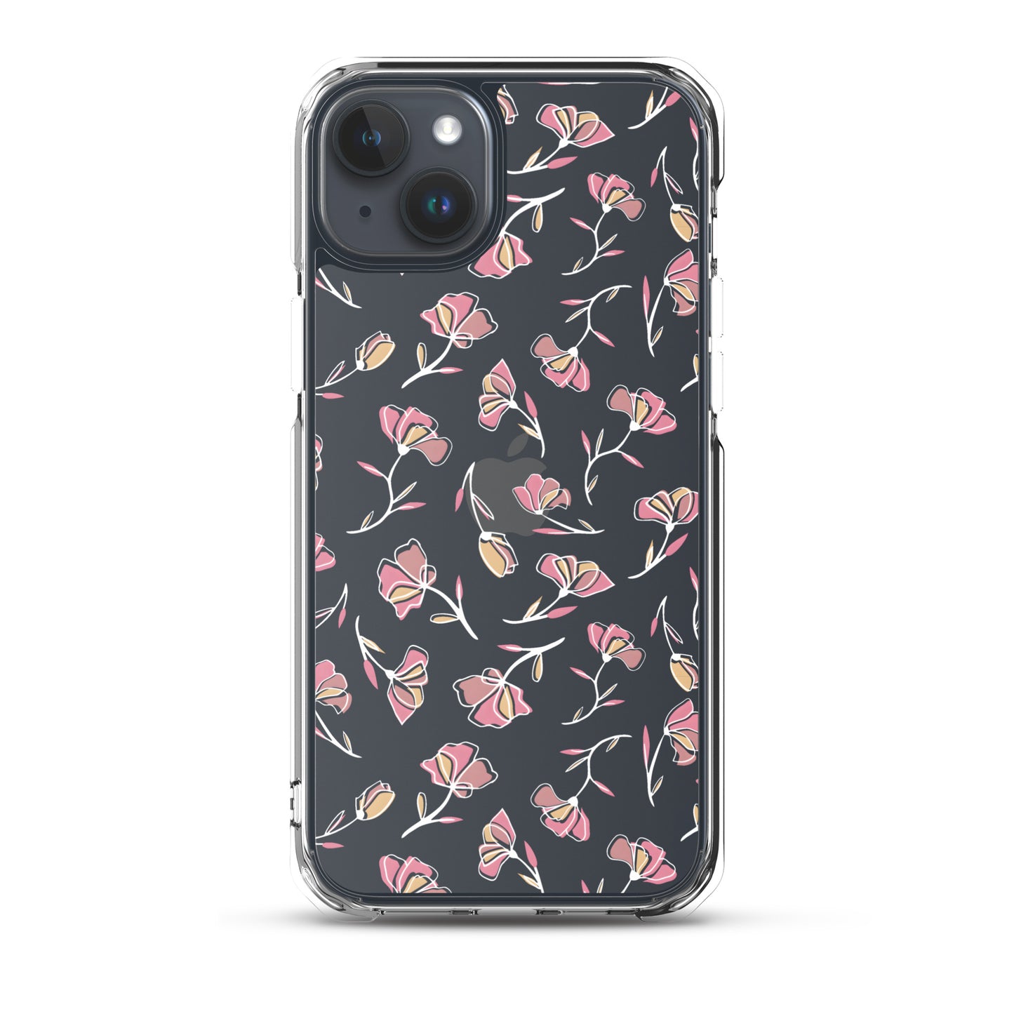 Cute Pink Flower Clear iPhone Case - iPhone 15-11 All Sizes