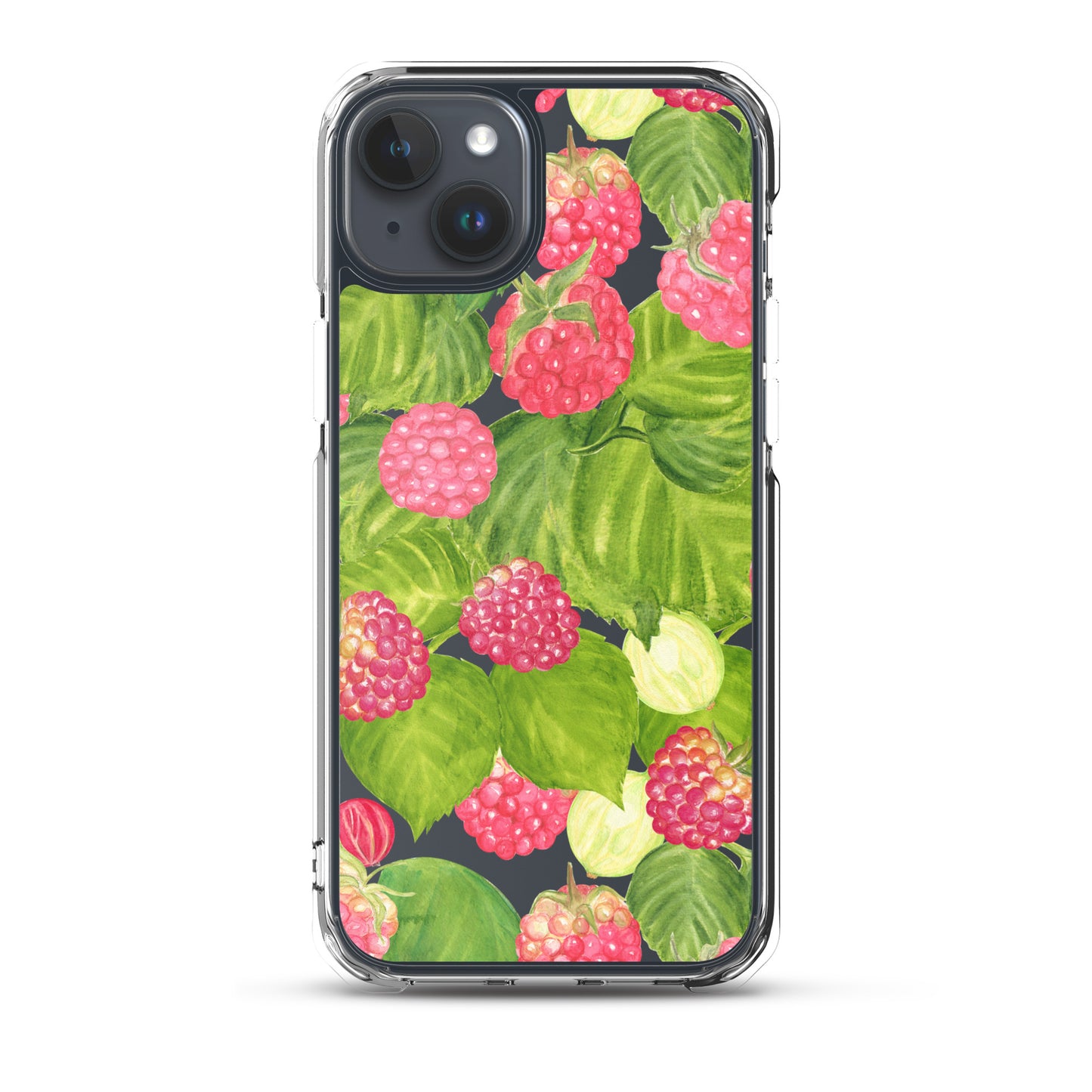 Raspberry Painting Clear iPhone Case - iPhone 15-11 All Sizes