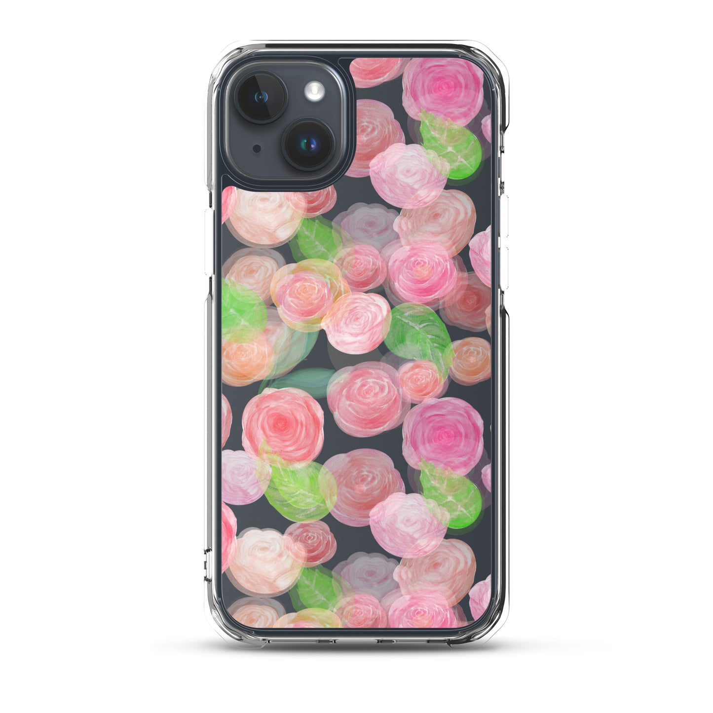 Pastel Roses Clear iPhone Case - iPhone 15-11 All SIzes