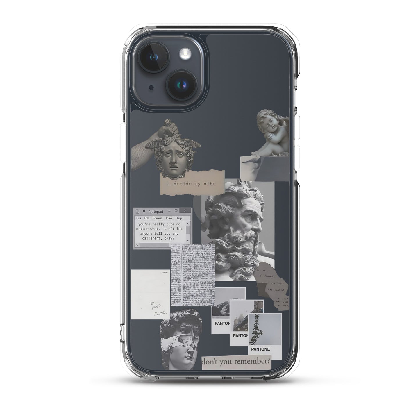 Philosopher's Collage Clear iPhone Case - iPhone 15-11 All Sizes