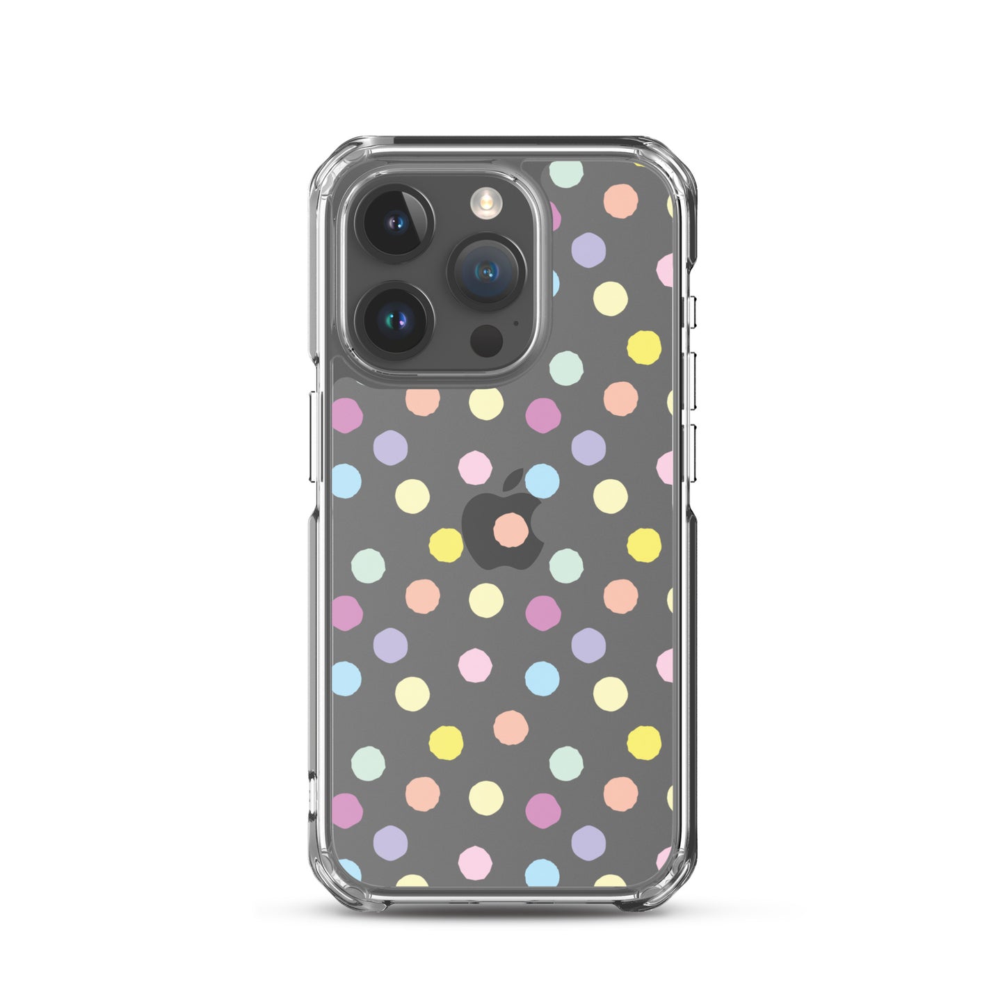 Polka Dot Clear iPhone Case for iPhone 15-11 All Sizes