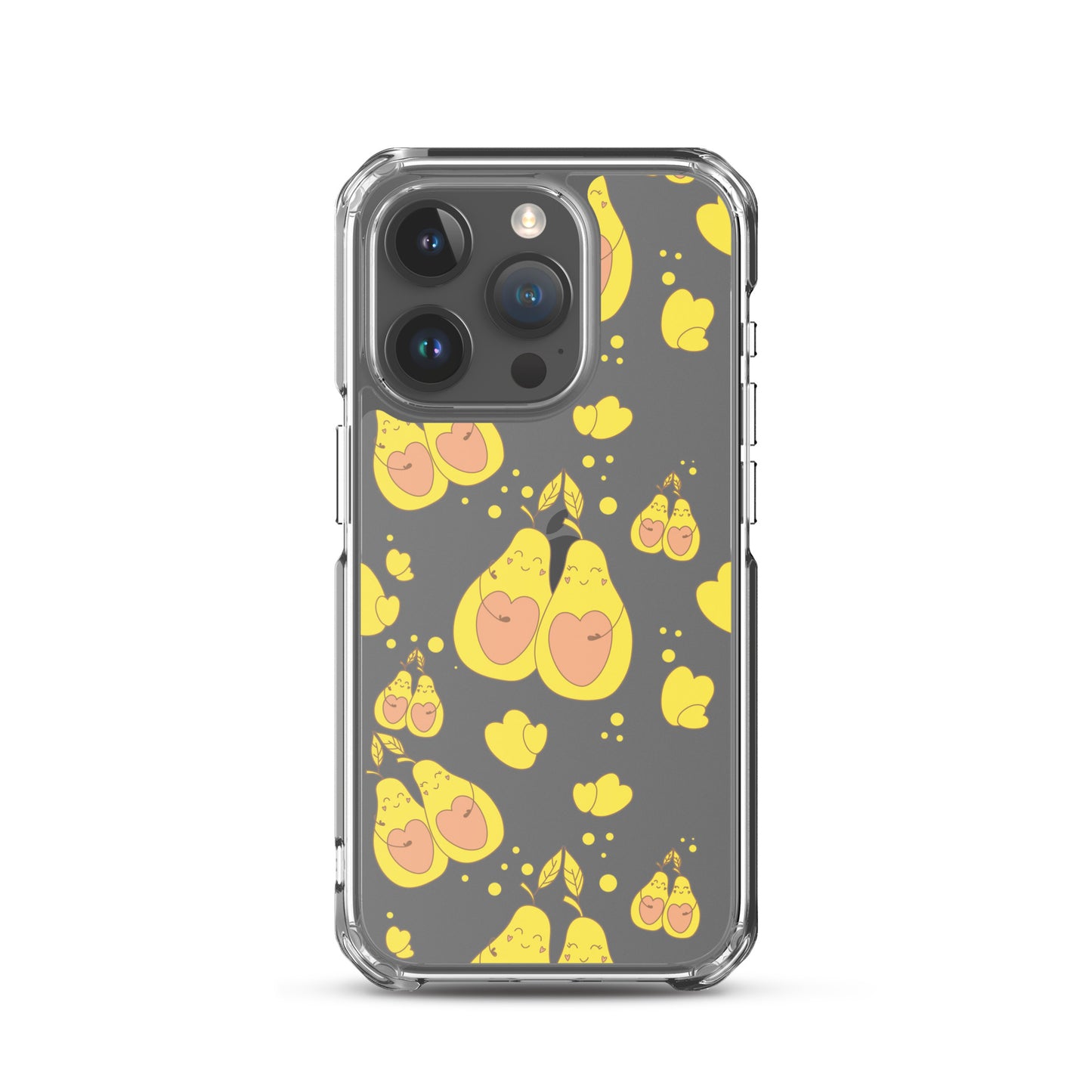 Cute Avocado Clear iPhone Case - iPhone 11-15 All Sizes