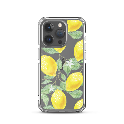 Lemon Painting Clear iPhone Case - iPhone 15-11 All Sizes