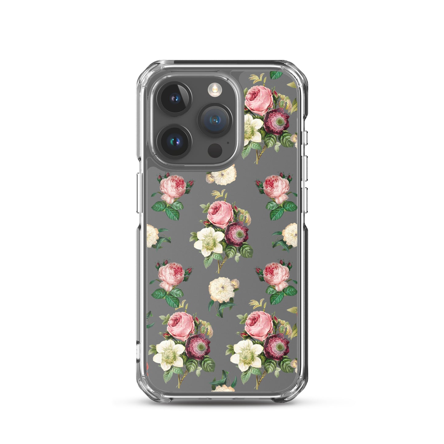 Vintage Flowers Clear iPhone Case - iPhone 15-11 All Sizes