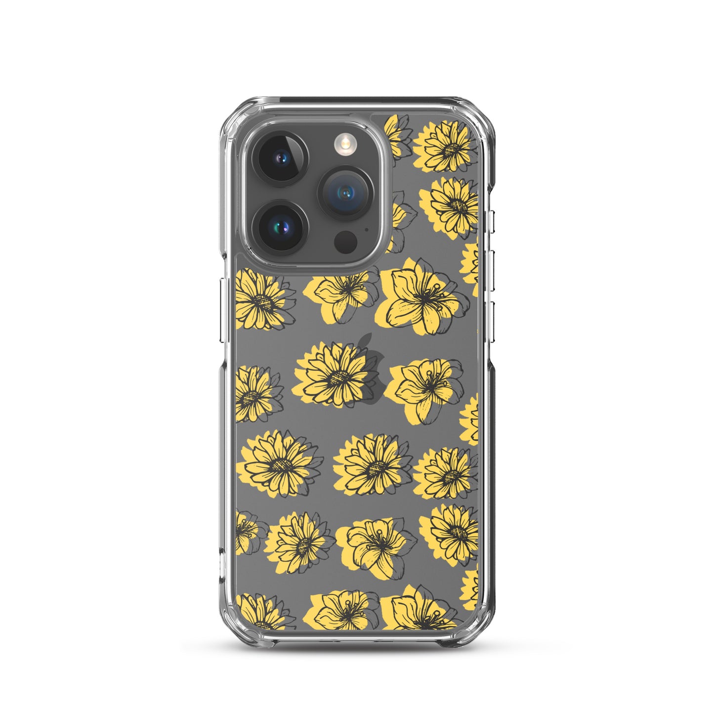 Sunflower Clear iPhone Case - iPhone 15-11 All Sizes