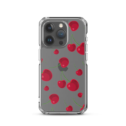 Cartoon Cherry Clear Phone Case - iPhone 15-11 All Sizes