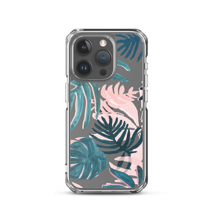 Tropical Leaves Clear iPhone Case - iPhone 15-11 All Sizes