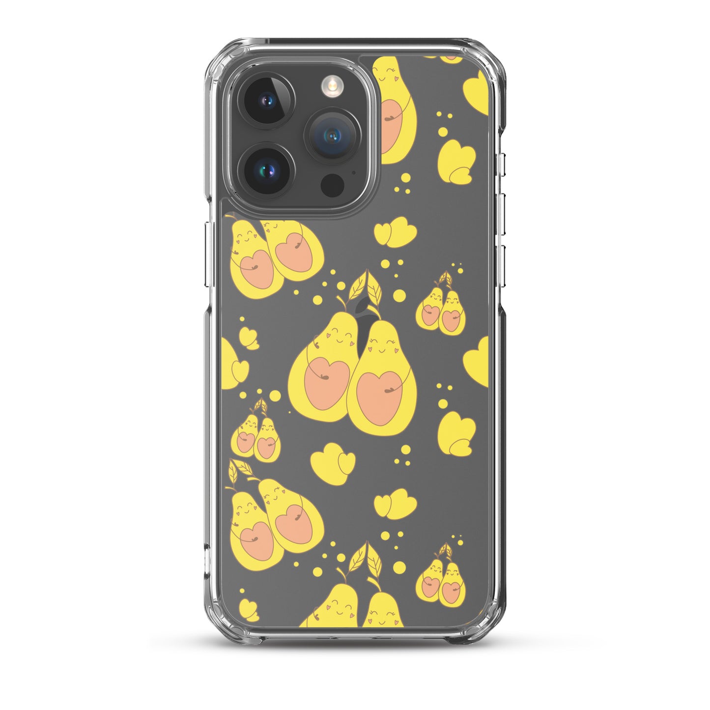 Cute Avocado Clear iPhone Case - iPhone 11-15 All Sizes