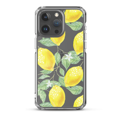 Lemon Painting Clear iPhone Case - iPhone 15-11 All Sizes