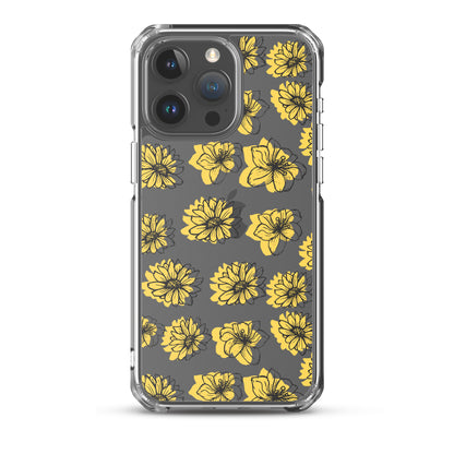 Sunflower Clear iPhone Case - iPhone 15-11 All Sizes