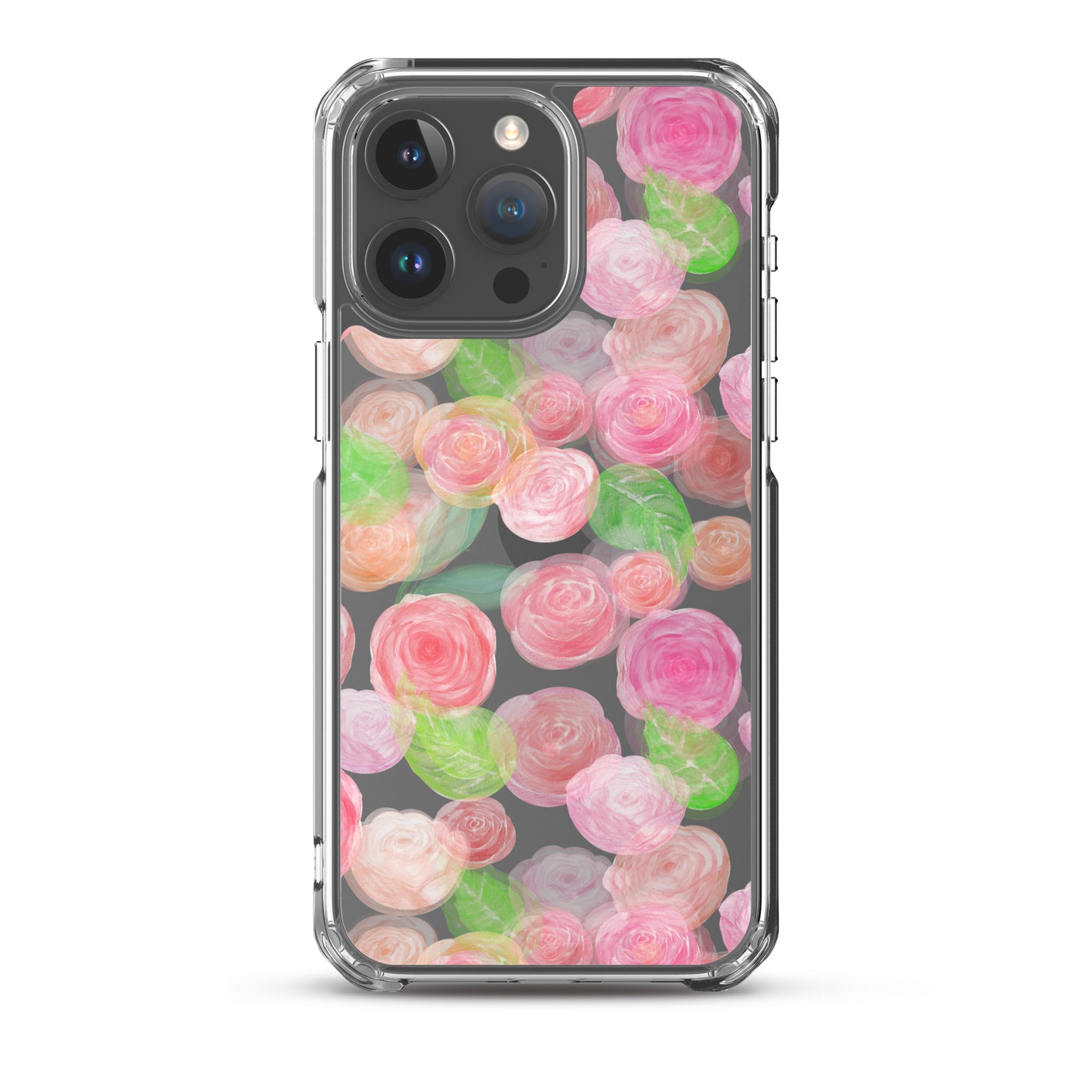 Pastel Roses Clear iPhone Case - iPhone 15-11 All SIzes