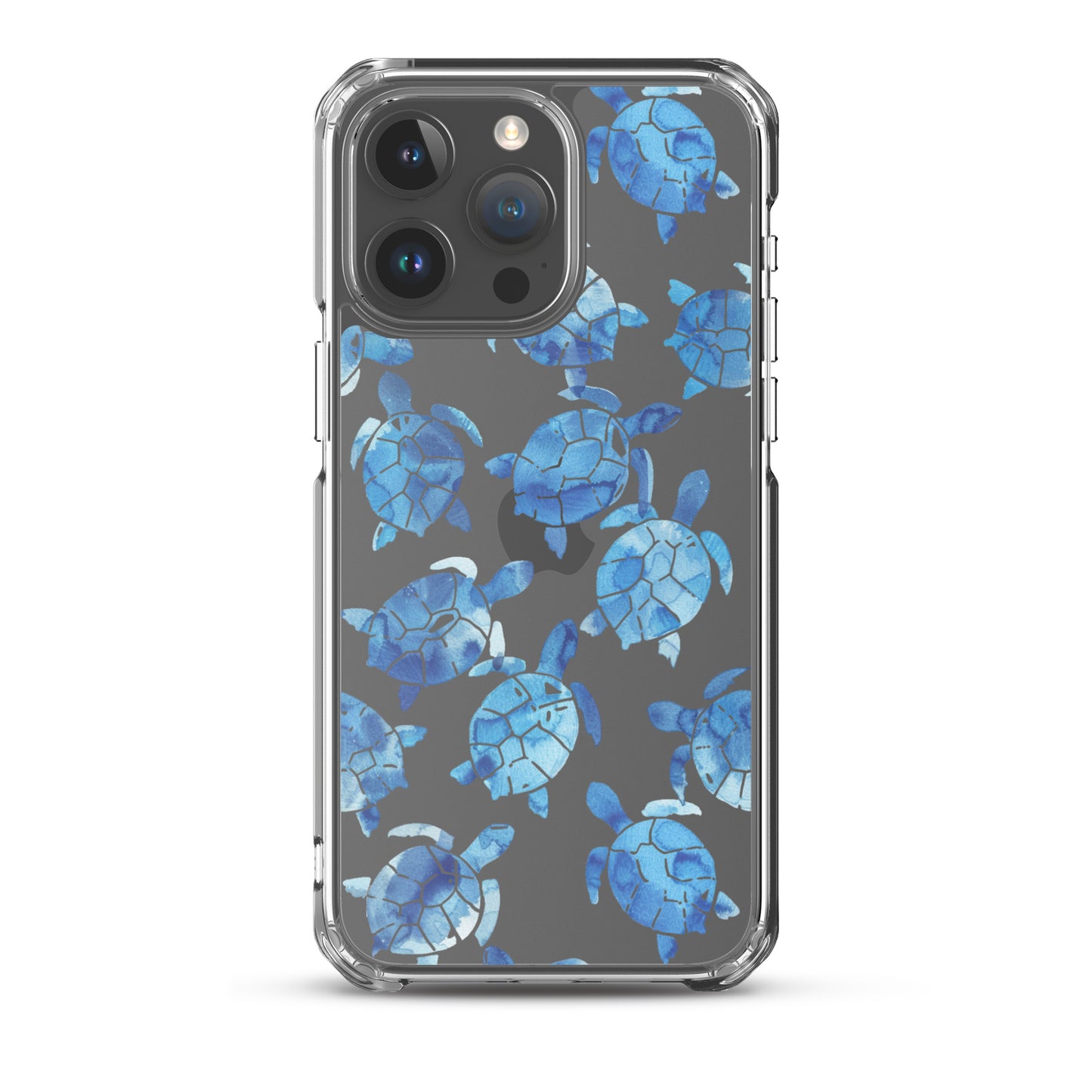 Blue Sea Turtle Clear iPhone Case - iPhone 15-11 All Sizes