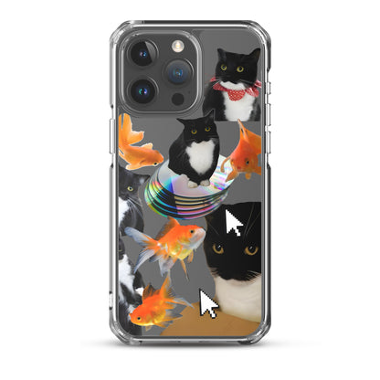 Absolutely Silly Cat Collage Clear iPhone Case - iPhone 15-11 All SIzes