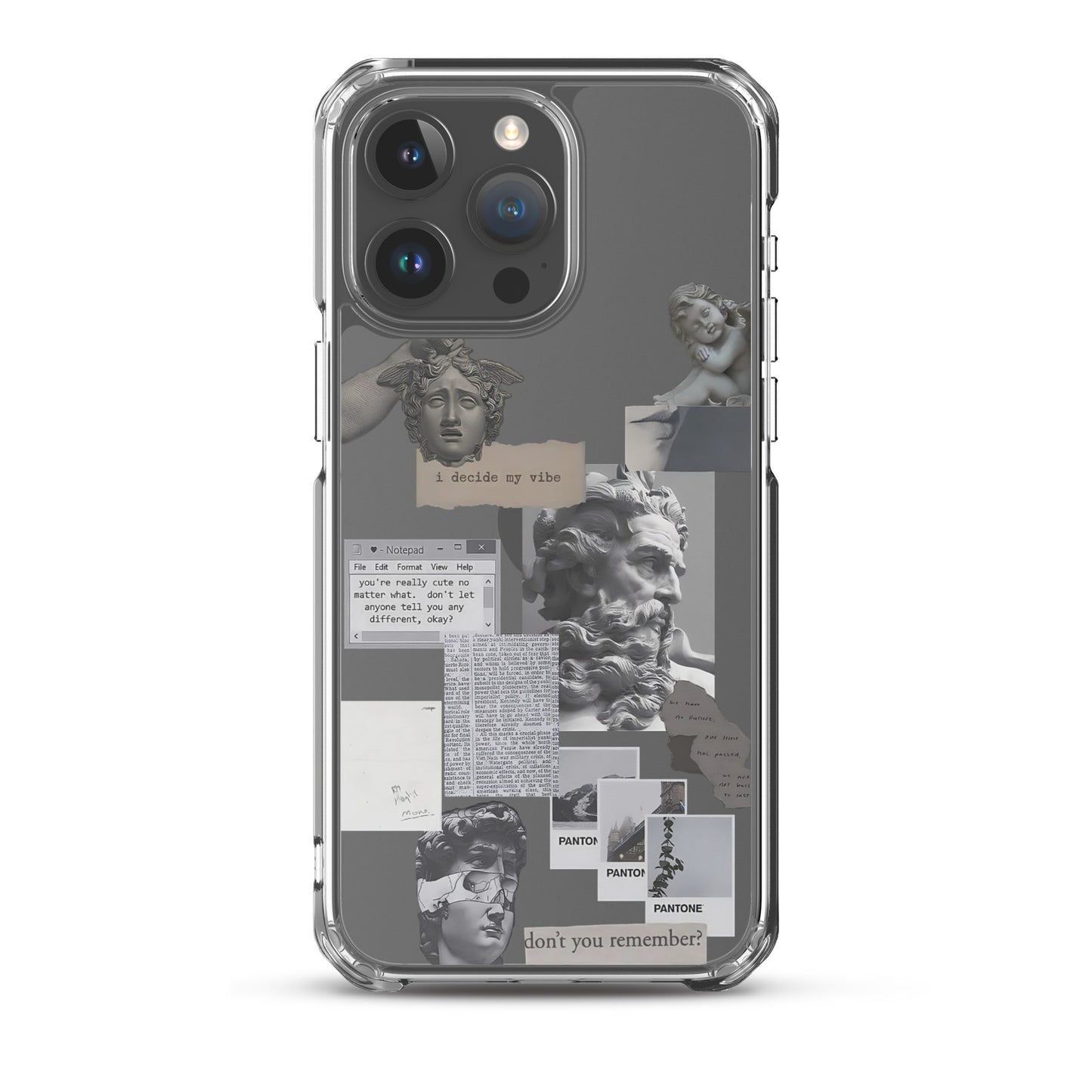 Philosopher's Collage Clear iPhone Case - iPhone 15-11 All Sizes